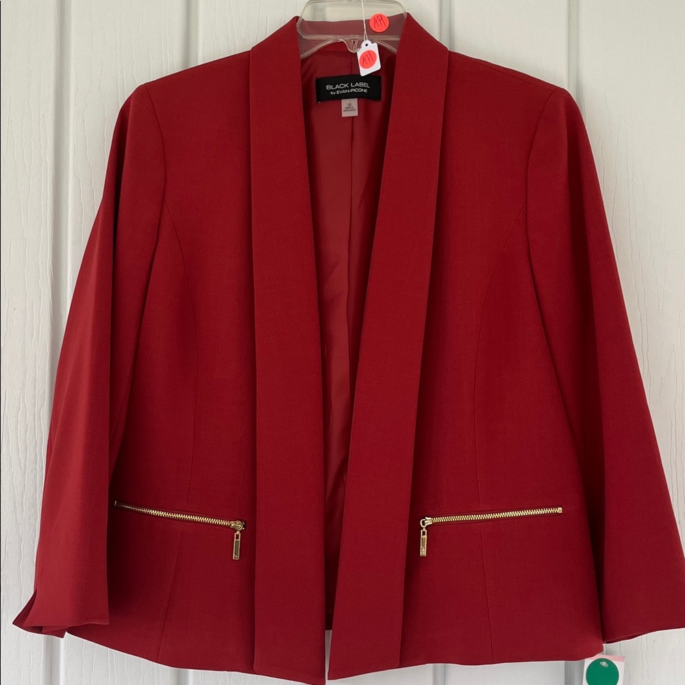 Black label rust Blazer with Gold Accents